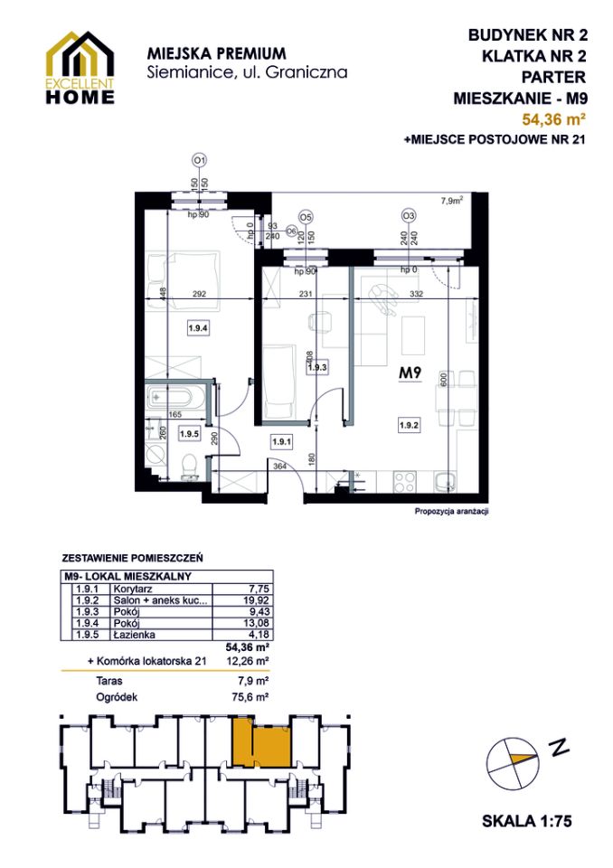 Mieszkanie 3-pokojowe Siemianice. Zdjęcie 2
