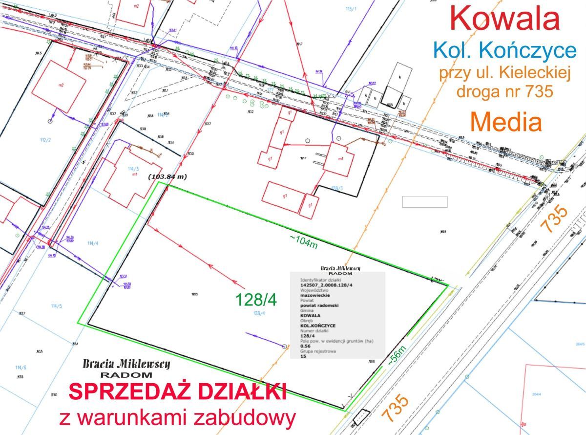 Działka budowlana Kończyce-Kolonia. Zdjęcie 2
