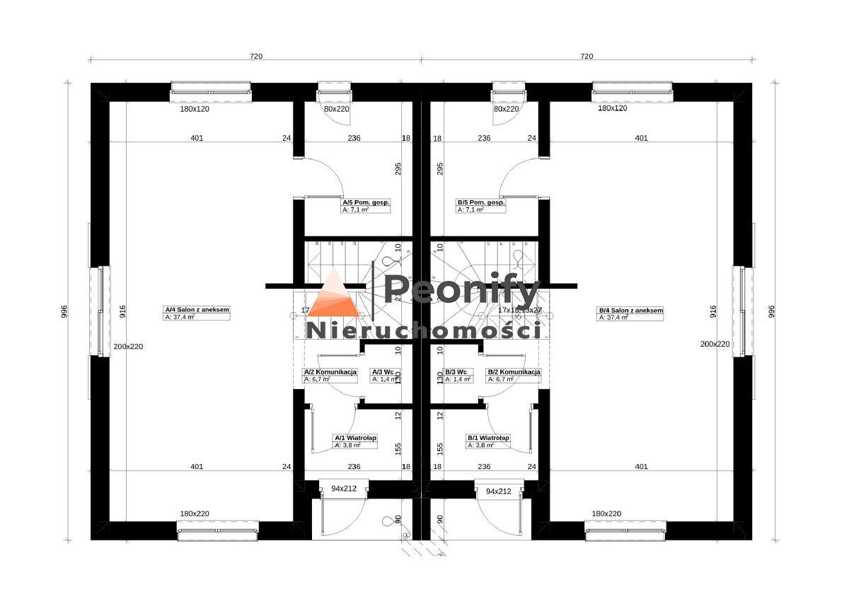 bliźniak, 5 pokoi Gryfice, ul. Starogrodzka. Zdjęcie 4
