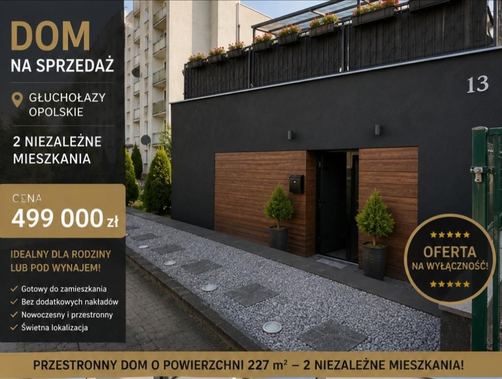 dom szeregowy, 4 pokoje Głuchołazy, ul. Tylna. Zdjęcie 1