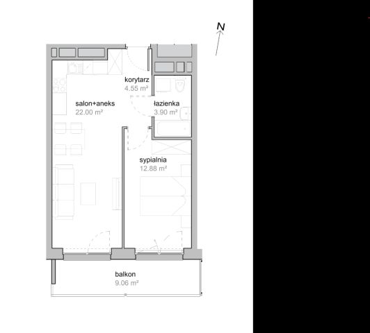 Mieszkanie 2-pokojowe Wrocław Tarnogaj, ul. Piękna. Zdjęcie 7