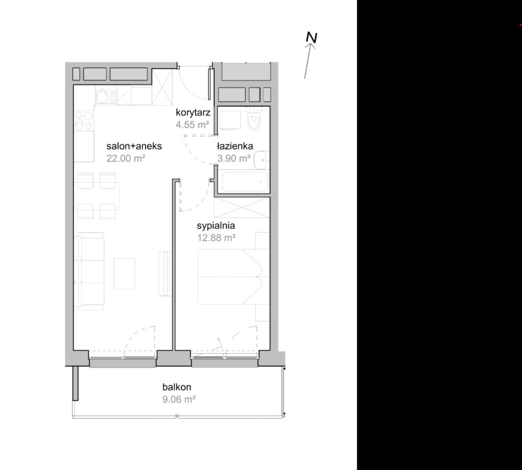 Mieszkanie 2-pokojowe Wrocław Tarnogaj, ul. Piękna. Zdjęcie 7