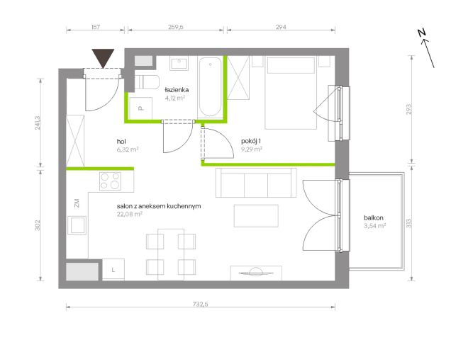 Mieszkanie 2-pokojowe Warszawa Chrzanów, ul. Szeligowska. Zdjęcie 8