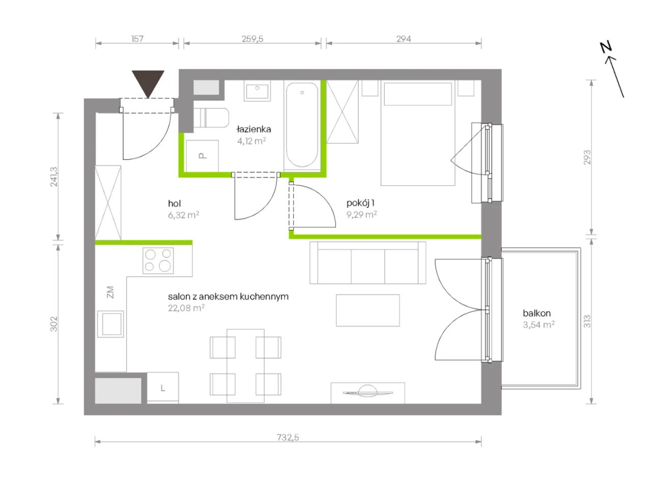 Mieszkanie 2-pokojowe Warszawa Chrzanów, ul. Szeligowska. Zdjęcie 8