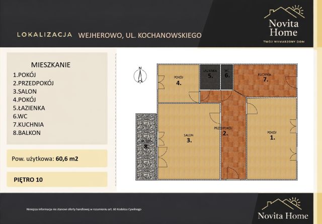Mieszkanie 3-pokojowe Wejherowo. Zdjęcie 20