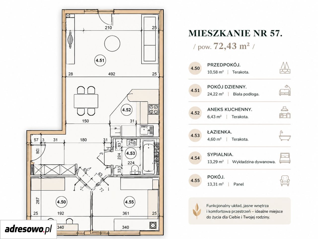 Mieszkanie 3-pokojowe Bolesławiec, ul. Lubańska. Zdjęcie 6