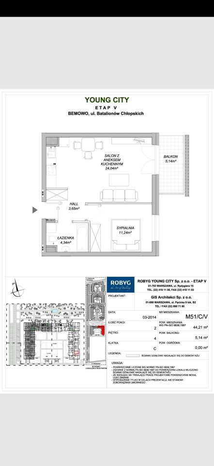 Mieszkanie 2-pokojowe Warszawa Bemowo, ul. Szeligowska. Zdjęcie 12