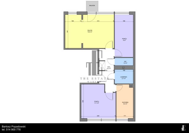 Mieszkanie 3-pokojowe Warszawa Mokotów. Zdjęcie 14