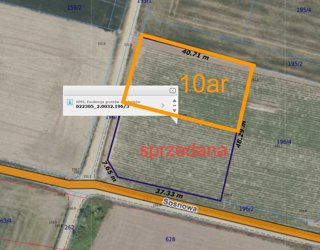 Działka budowlana Tyniec nad Ślęzą, ul. Sosnowa