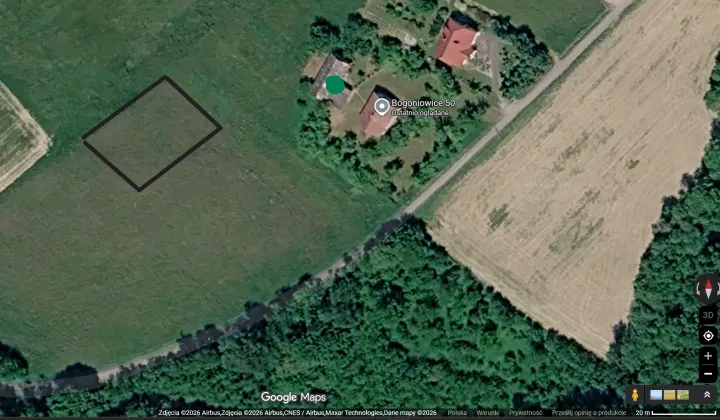 Działka budowlana Bogoniowice