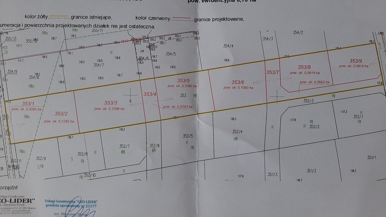 Działka budowlana Ruszowice, ul. Oliwkowa