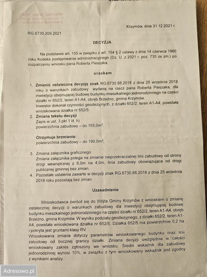 Działka budowlana Brzeźno. Zdjęcie 3