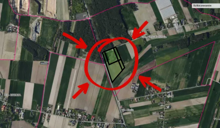 Działka inwestycyjna Pieńki Karlińskie