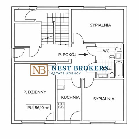 Mieszkanie 3-pokojowe Kraków Podgórze, ul. Łużycka. Zdjęcie 2