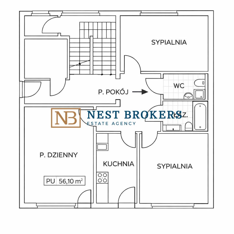 Mieszkanie 3-pokojowe Kraków Podgórze, ul. Łużycka. Zdjęcie 2