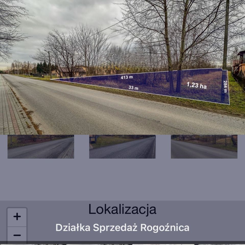 Działka inwestycyjna Rogoźnica