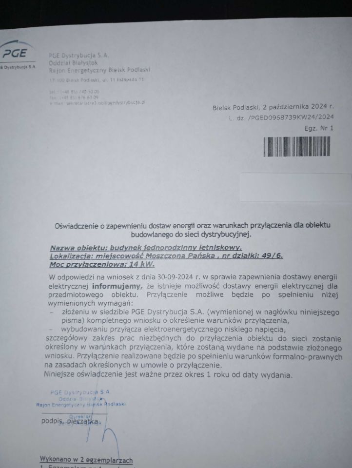 Działka budowlana Moszczona Pańska. Zdjęcie 3