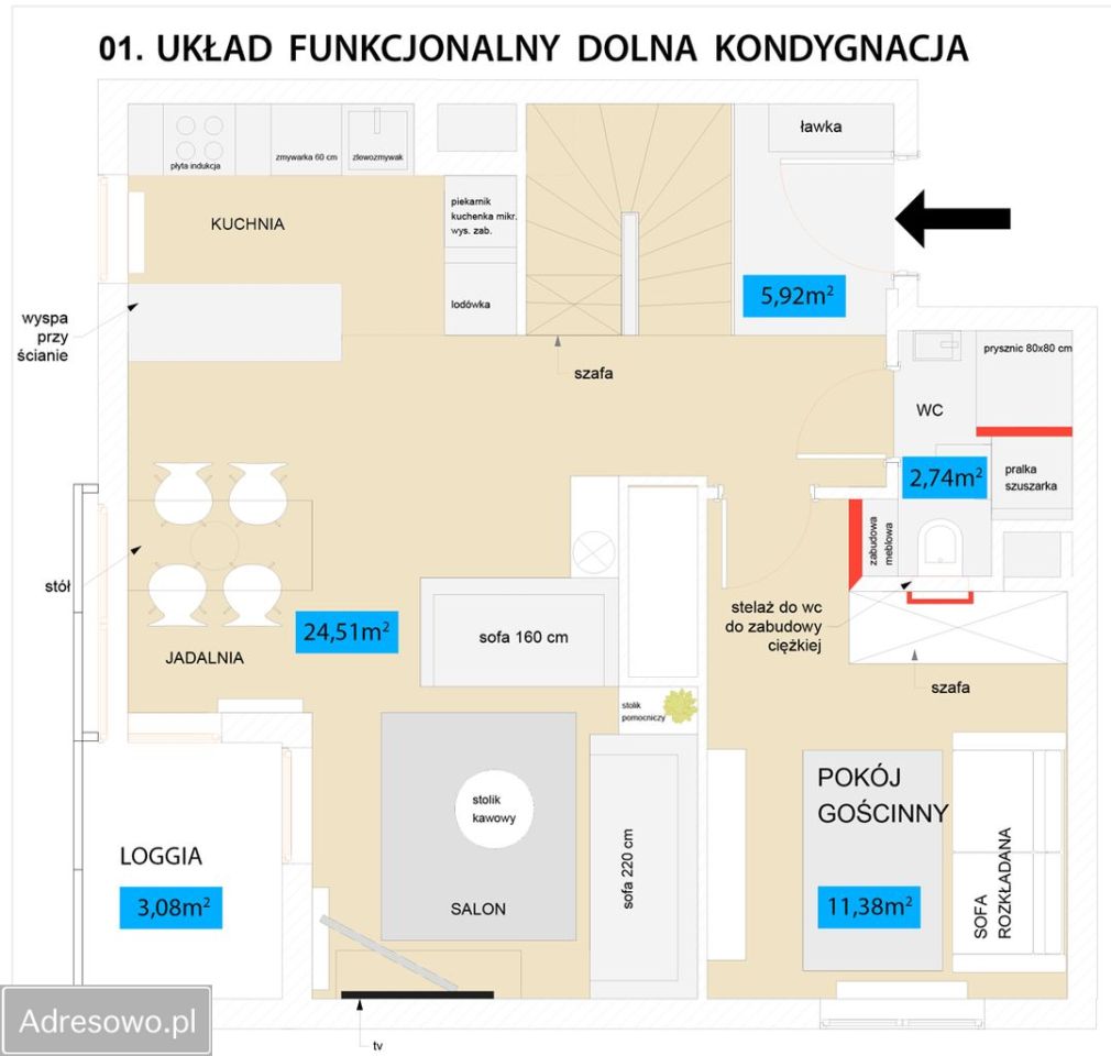 Mieszkanie 4-pokojowe Kraków Czyżyny, os. Osiedle Avia. Zdjęcie 8