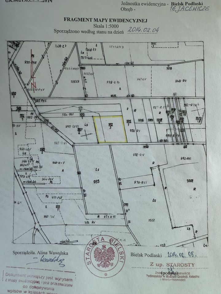 Działka leśna Jacewicze