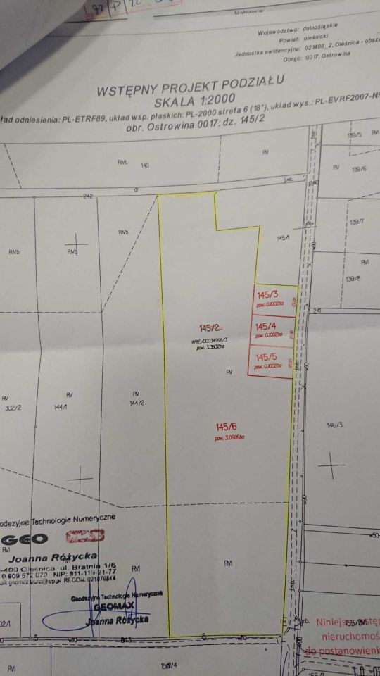 Działka budowlana Ostrowina. Zdjęcie 4