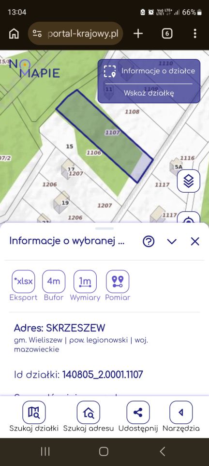 Działka rekreacyjna Skrzeszew, Wczasowa 13. Zdjęcie 2