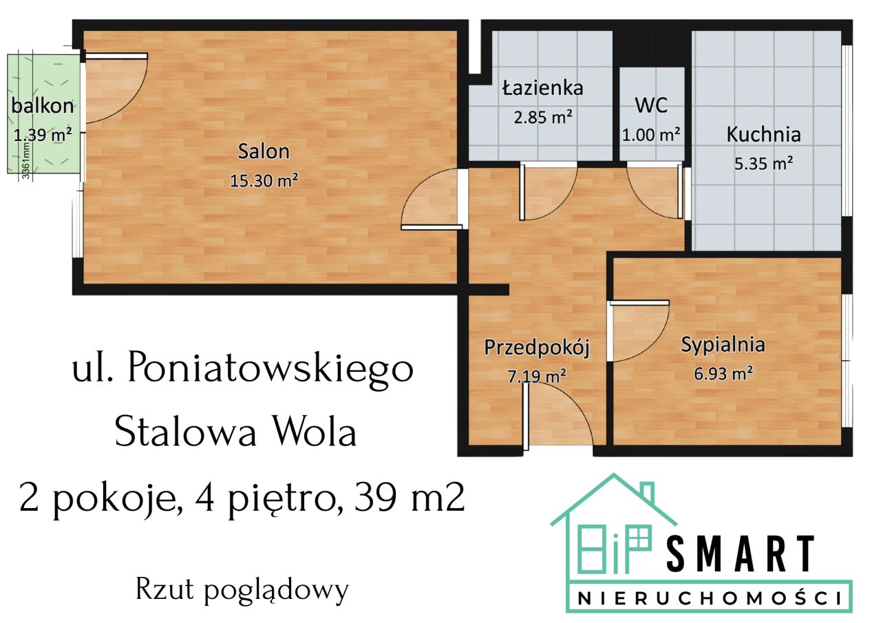 Mieszkanie 2-pokojowe Stalowa Wola, ul. Józefa Poniatowskiego. Zdjęcie 11