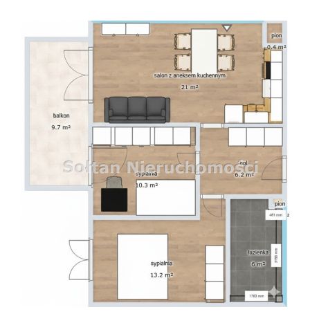 Mieszkanie 3-pokojowe Warszawa Gocław, ul. gen. Tadeusza Bora-Komorowskiego. Zdjęcie 24
