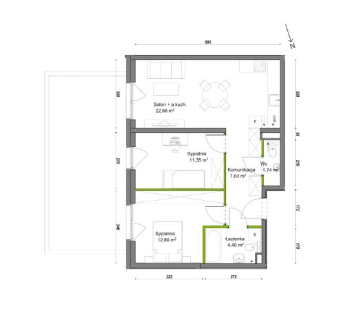 Mieszkanie 3-pokojowe Wrocław Ołtaszyn, ul. Orawska. Zdjęcie 8