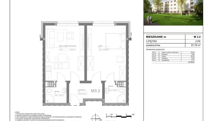 Mieszkanie 2-pokojowe Łódź Polesie, ul. Tomasza Rychlińskiego