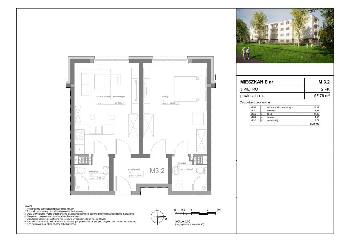 Mieszkanie 2-pokojowe Łódź Polesie, ul. Tomasza Rychlińskiego. Zdjęcie 1