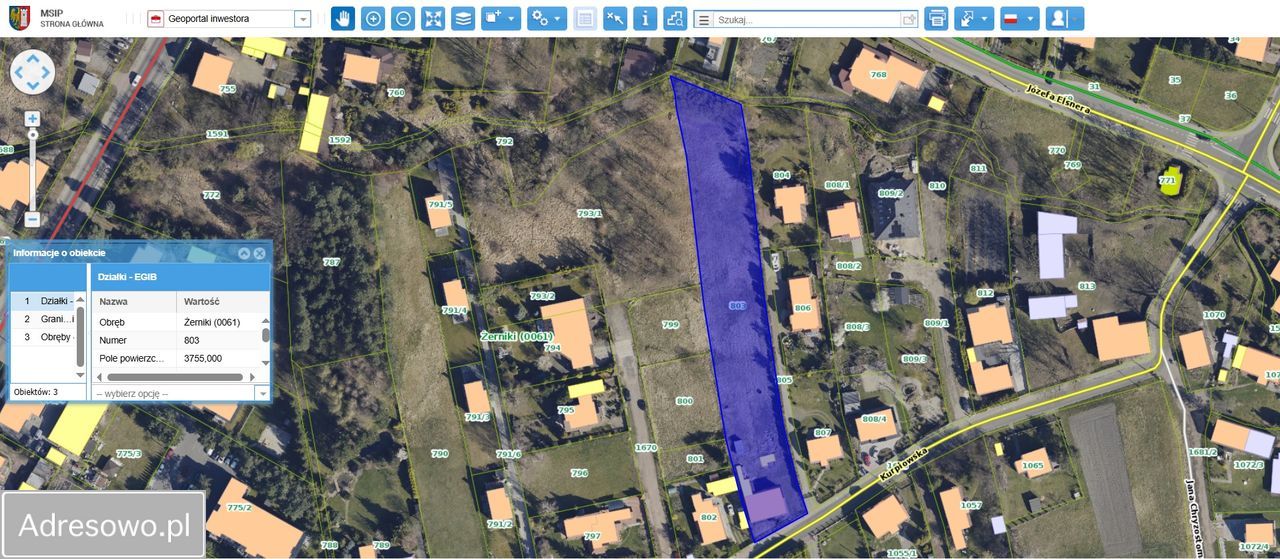 Działka budowlana Gliwice Żerniki, ul. Kurpiowska