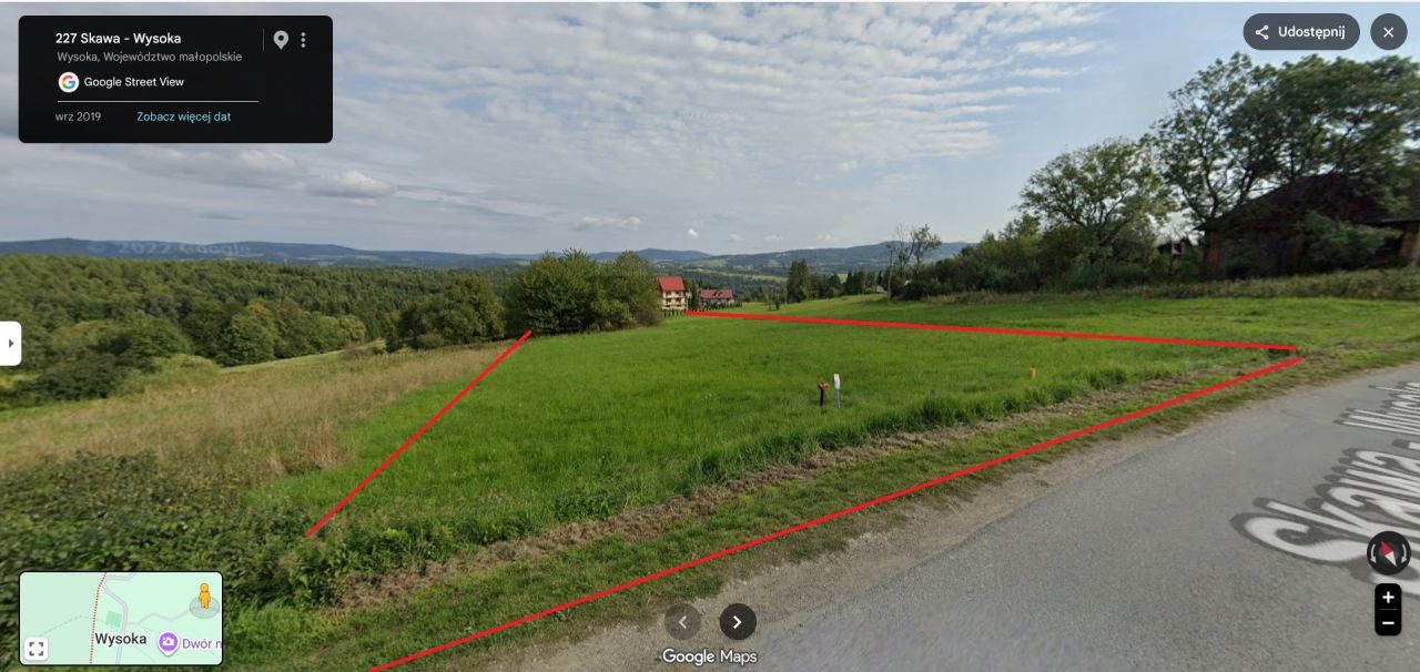 Działka budowlana Wysoka. Zdjęcie 2