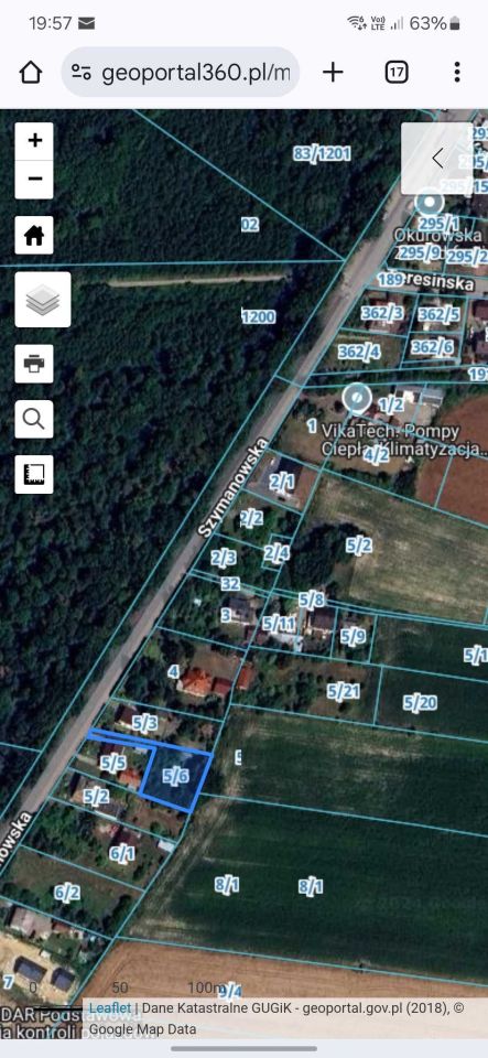 Działka budowlana Teresin, ul. Szymanowska