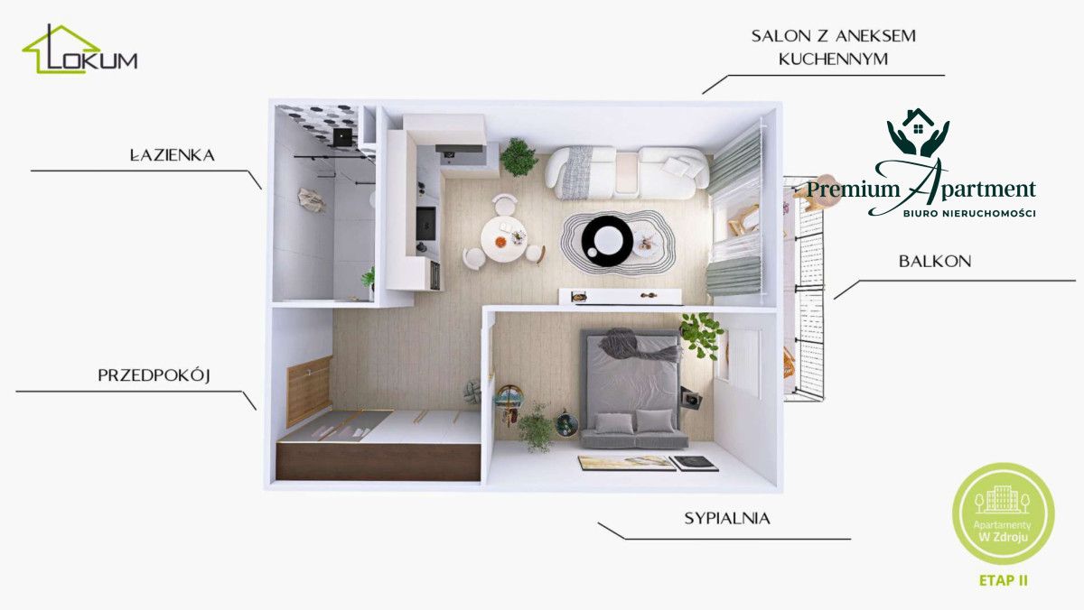 Mieszkanie 2-pokojowe Busko-Zdrój, ul. Ludwika Waryńskiego. Zdjęcie 1