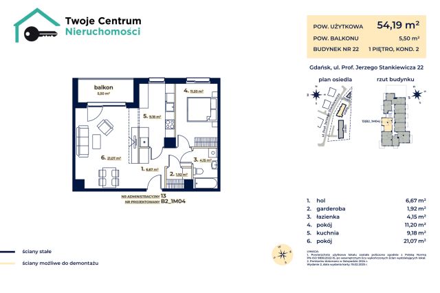 Mieszkanie 2-pokojowe Gdańsk Jasień. Zdjęcie 19