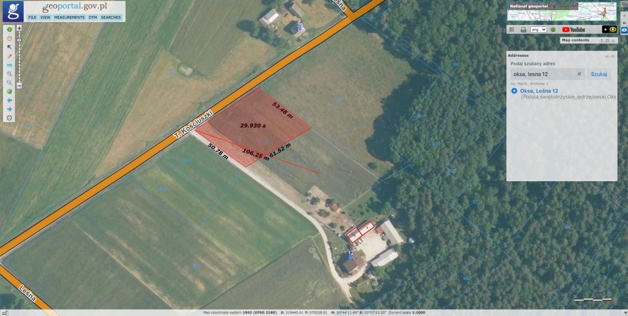 Działka budowlana Oksa, ul. Leśna. Zdjęcie 13