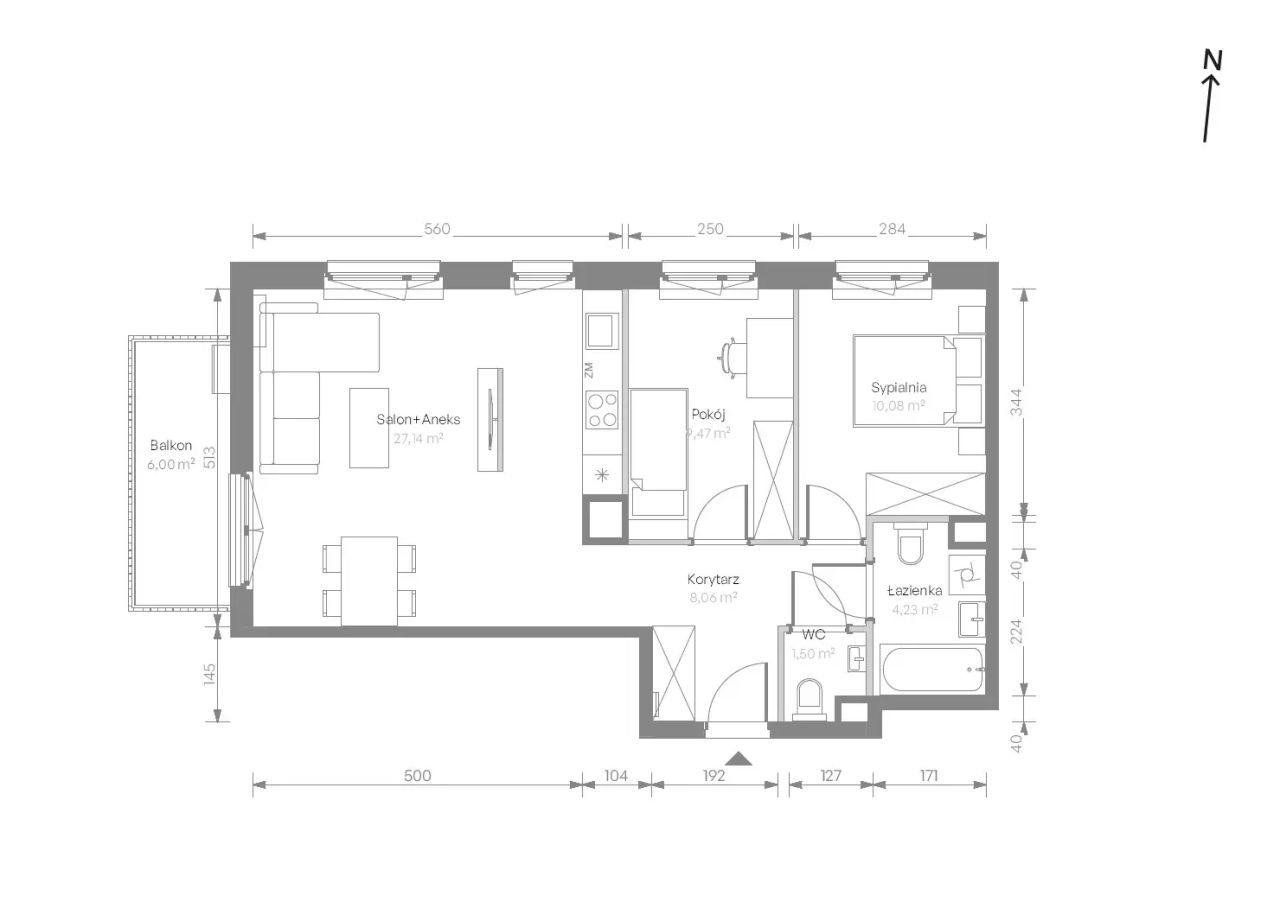Mieszkanie 3-pokojowe Warszawa Chrzanów, ul. Szeligowska. Zdjęcie 7