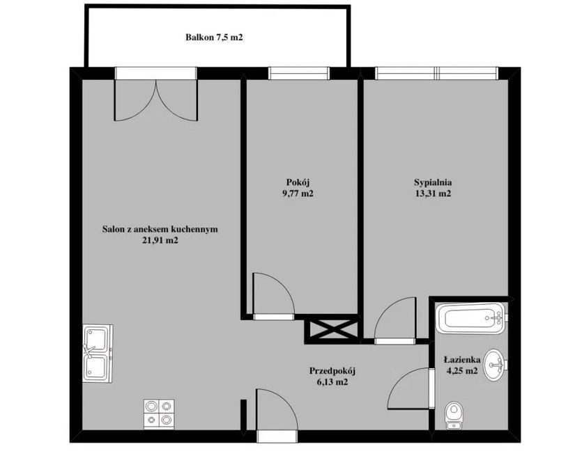 Mieszkanie 3-pokojowe Rzeszów, ul. Nowosądecka. Zdjęcie 14