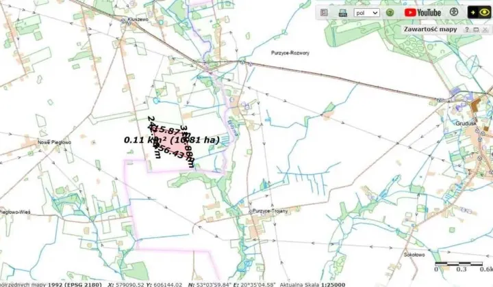 Działka rolna Kluszewo