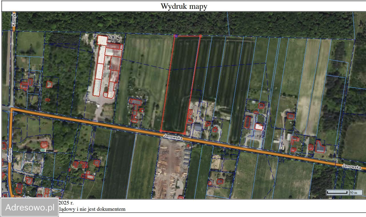 Działka inwestycyjna Zrębice, ul. Janowska