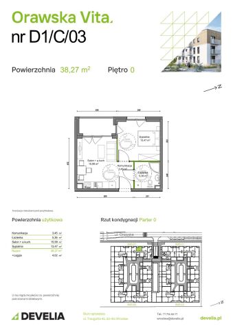 Mieszkanie 2-pokojowe Wrocław Ołtaszyn, ul. Orawska. Zdjęcie 7