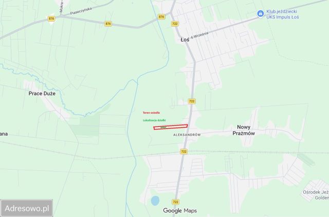 Działka budowlana Nowy Prażmów, ul. Główna. Zdjęcie 1