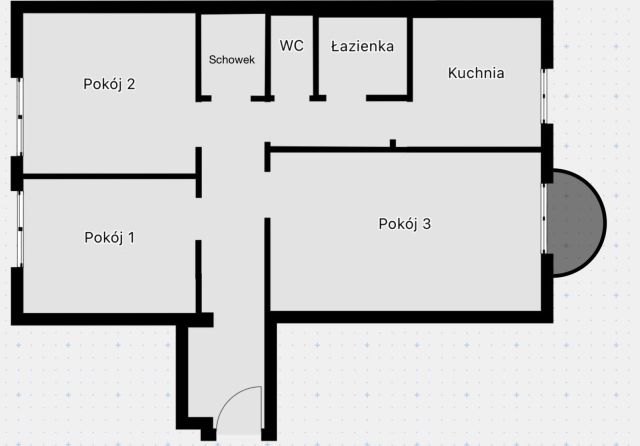 Mieszkanie 3-pokojowe Warszawa Mokotów, Gagarina. Zdjęcie 1