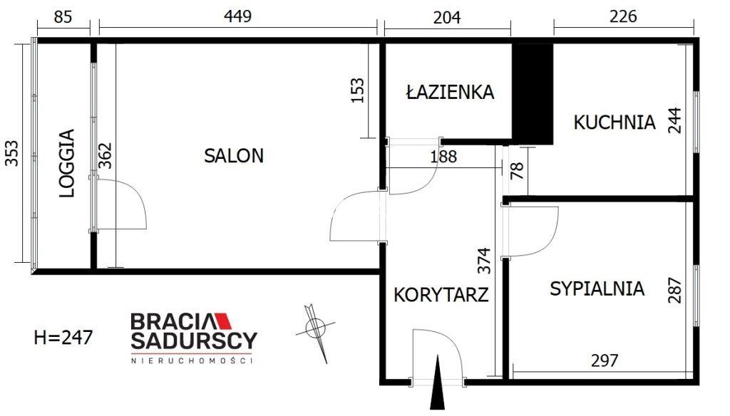 Mieszkanie 2-pokojowe Kraków Nowa Huta, os. Albertyńskie. Zdjęcie 3