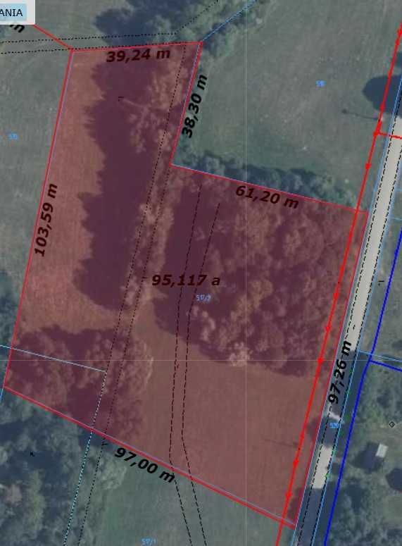 Działka rolno-budowlana Cyców, ul. Leśna