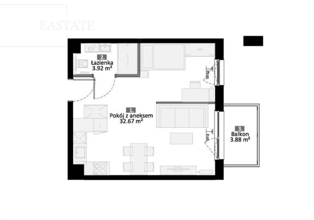 Mieszkanie 1-pokojowe Gdańsk Sobieszewo, ul. Turystyczna. Zdjęcie 14