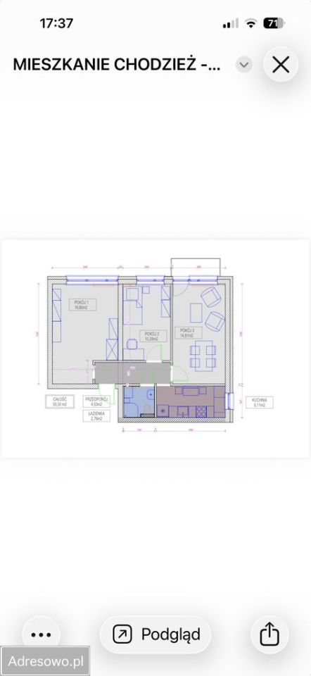 Mieszkanie 3-pokojowe Chodzież, ul. Prymasa Stefana Wyszyńskiego. Zdjęcie 8