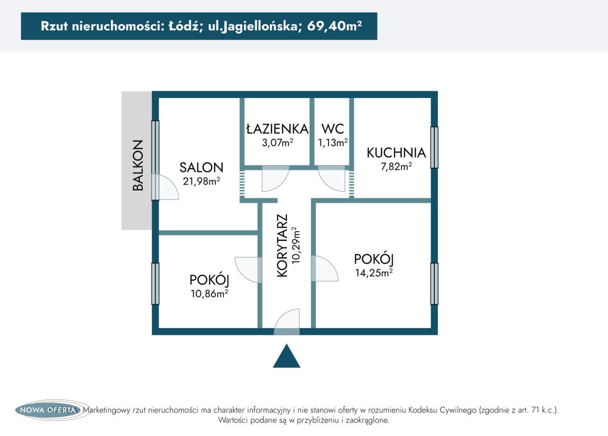 Mieszkanie 3-pokojowe Sieradz, ul. Jagiellońska. Zdjęcie 21