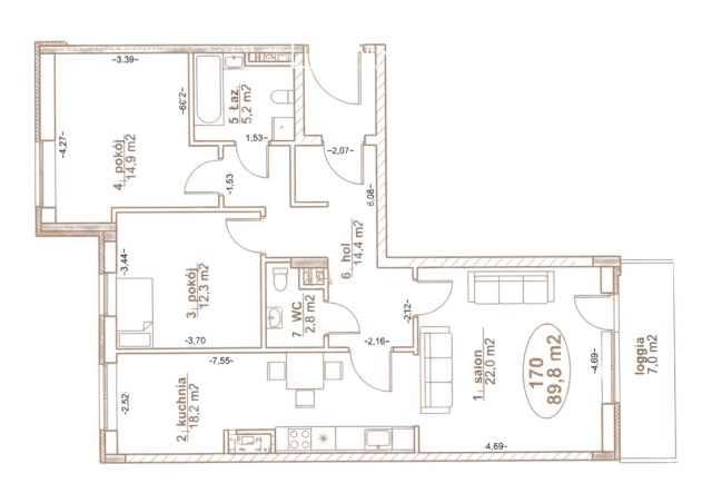 Mieszkanie 3-pokojowe Warszawa Wilanów, al. Rzeczypospolitej. Zdjęcie 21