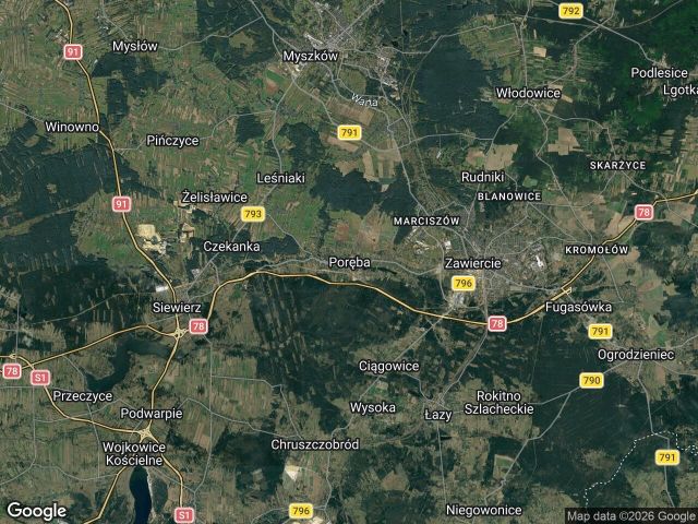 Działka budowlana Poręba, ul. Rzeczna. Zdjęcie 1